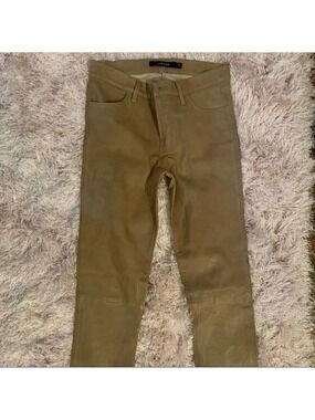 J BRAND tan colored lamb leather jeans.  Size 28